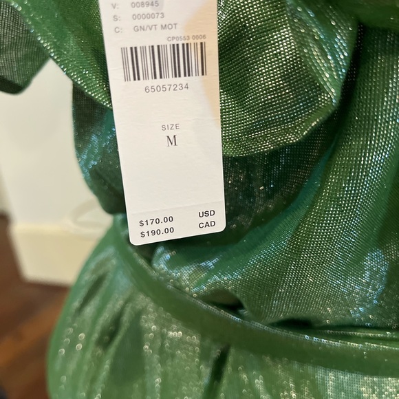 Anthropologie Maeve Ruffled One- Shoulder Shimmer Maxi Dress M. - Picture 4 of 9